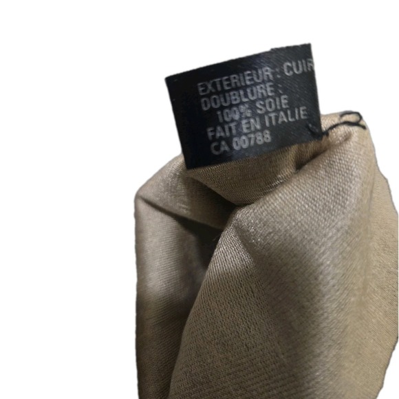 Italian Leather Gloves Women's 7.5 Silk Lined Made in Italy Soft Lambskin - Picture 5 of 8